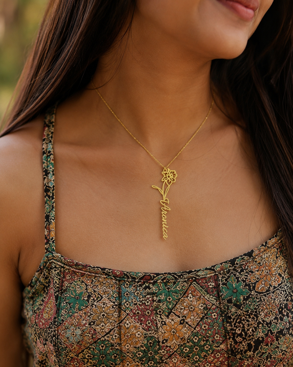 The Floral Name Pendant: Your Identity, In Full Bloom