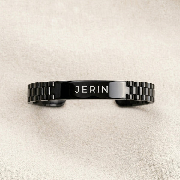 Personalized Rolex Bracelet – Black Gloss Finish