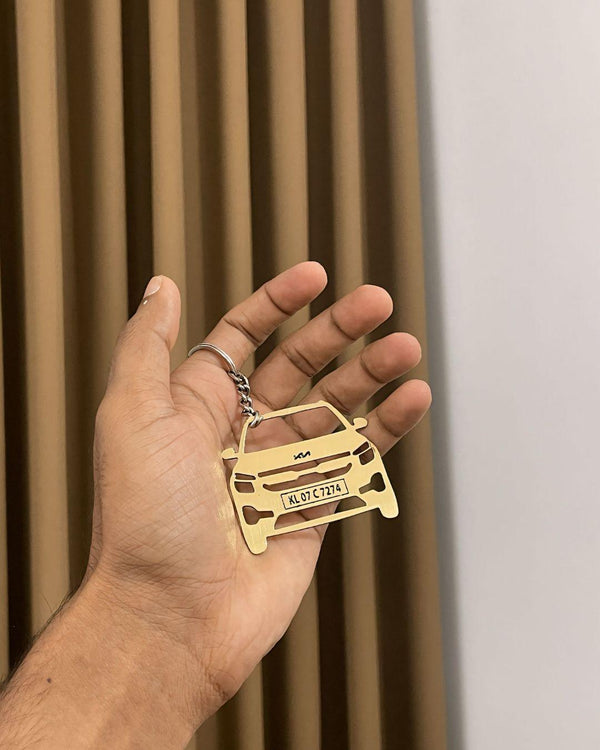 Custom Car Key Chain | Golden Finish