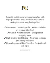 Arabic Personalized Golden Name Necklace | 1 Year Anti Tarnish Warranty ⛊