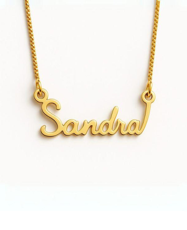 Personalized Golden Name Necklace | 1 Year Anti Tarnish Warranty ⛊