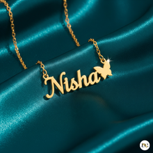 Personalized Golden Name Necklace with Butterfly - 1 Year Anti Tarnish Warranty - Enchain Gifts