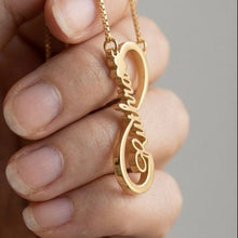 Gold Plated Infinity Name Necklace - Custom Single Name Design