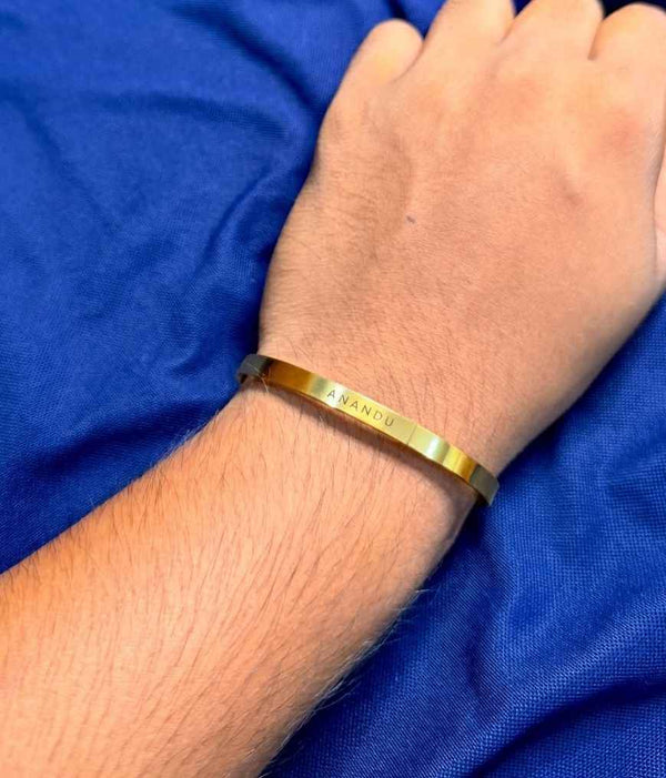 Personalized Double Side Engraved Name Bracelet