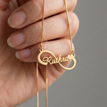 Gold Plated Infinity Name Necklace - Custom Single Name Design