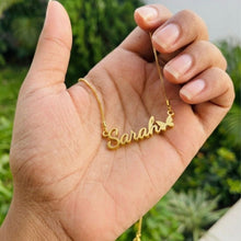 Personalized Golden Name Necklace with Butterfly - 1 Year Anti Tarnish Warranty