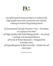 Personalized Floral Name Necklace with 1-Year Anti-Tarnish Warranty - Enchain Gifts