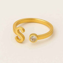 Personalized Golden Initial Ring | 1 year Anti Tarnish Warranty