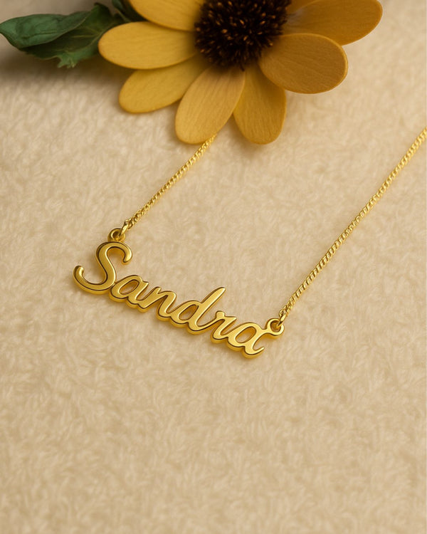 Personalized Golden Name Necklace | 1 Year Anti Tarnish Warranty ⛊ - Enchain Gifts