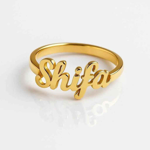 Personalized Name Ring - Custom Single Name Jewelry Gift - Enchain Gifts